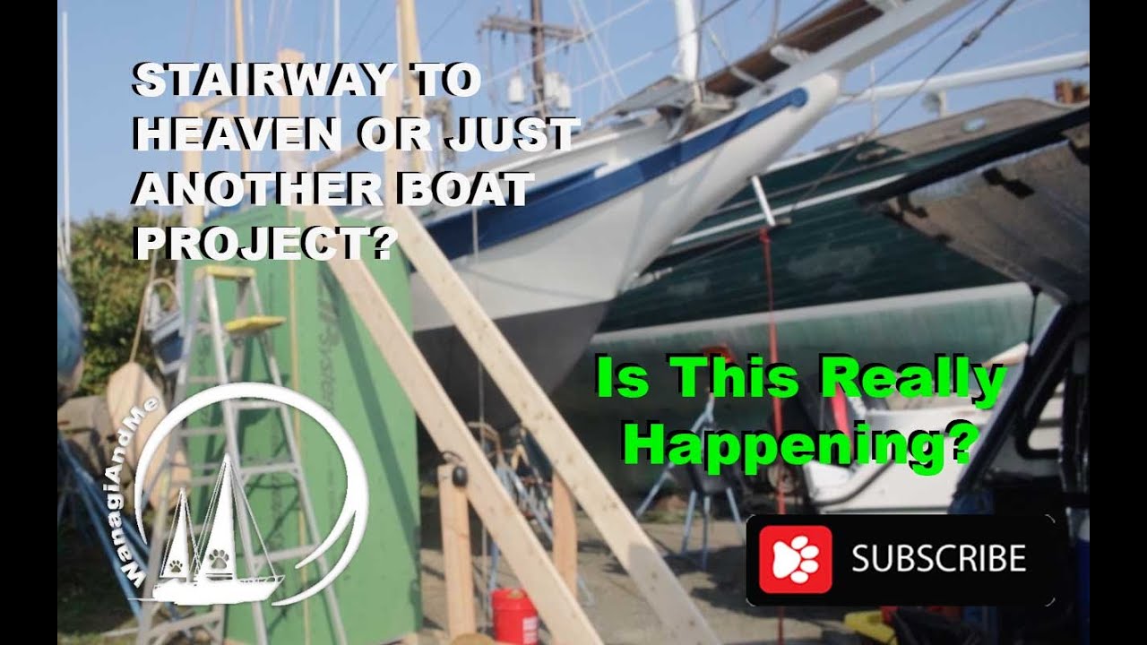 Building a Staircase into Sailboat with storage for everything in Sailboat.