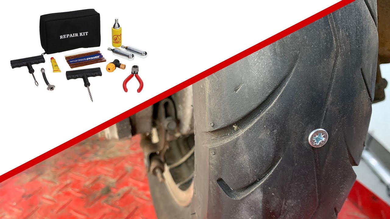 Zelf een prop schieten in lekke scooterband - YouTube