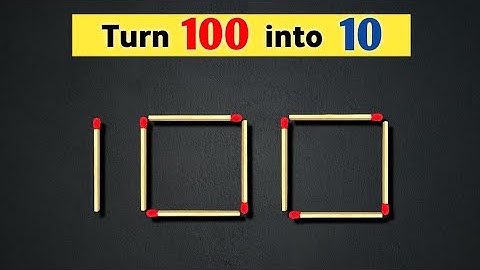 Viral Puzzle! 🔥 Turn 100 into 10 - Hardest Matchstick puzzle ever