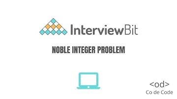 Noble Integer - Interviewbit Solution