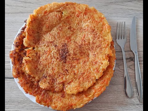 კარტოფილ-სტაფილოს ომლეტი. Kartoffel-Karotte Omlett