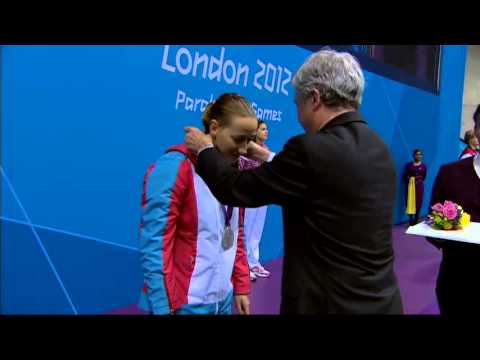 Swimming - Women's 100m Backstroke - S12 Victory Ceremony - London 2012 Paralympic Games