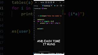 Python Function To Get Any Multiplication Table You Want  #python #functions #tables #multiplication