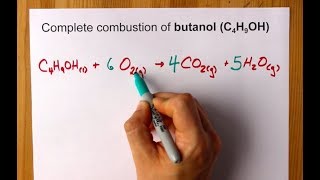 Complete Combustion Of Butanol (C4H9OH) Balanced Equation Complete Combustion Of Butanol (C4H9OH) Balanced Equation