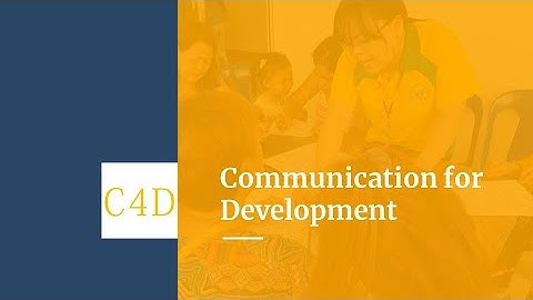 Communication for Development Part 1