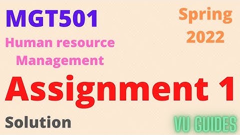 MGT501 Assignment Solution 2022 / MGT501 Assignment solution Spring2022 #vu #mgt501 #assignment