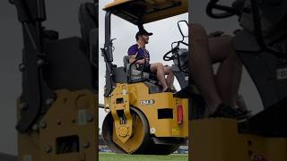 I drove a cricket pitch roller!! 😳