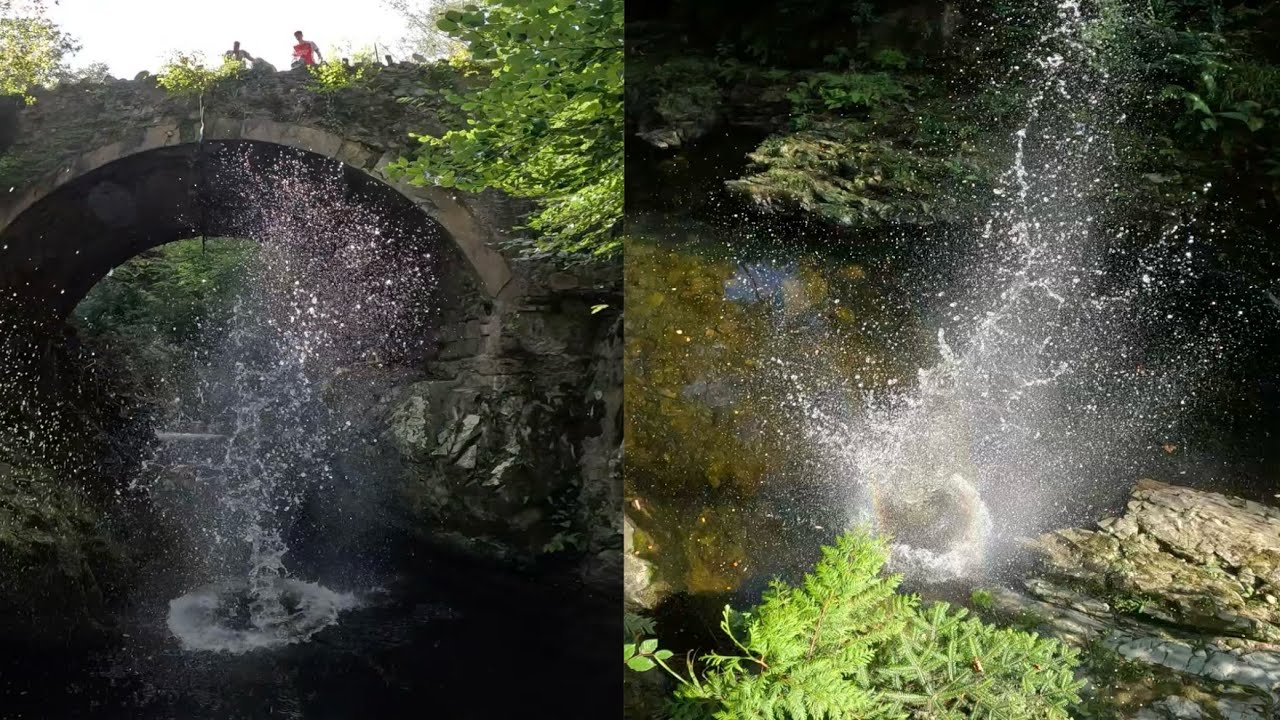 Gigantic Rock Splashes at Tollymore Forest Park