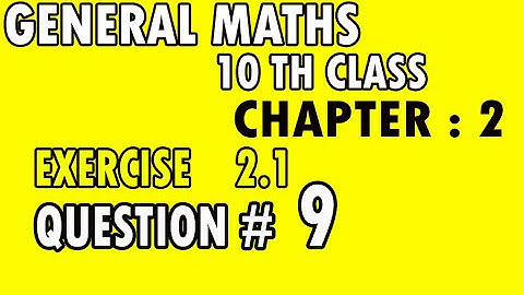 10th Class General Mathematics Unit#02 Exercise 2.1 Question No 9 || Factorization ||