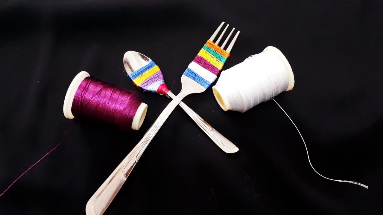 Çatalla yapılan iğne oyası | Interesting design needle lace tutorial