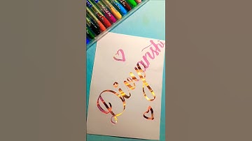 Divyanshi name calligraphy with doms brush pen Roshni calligraphy magical calligraphy