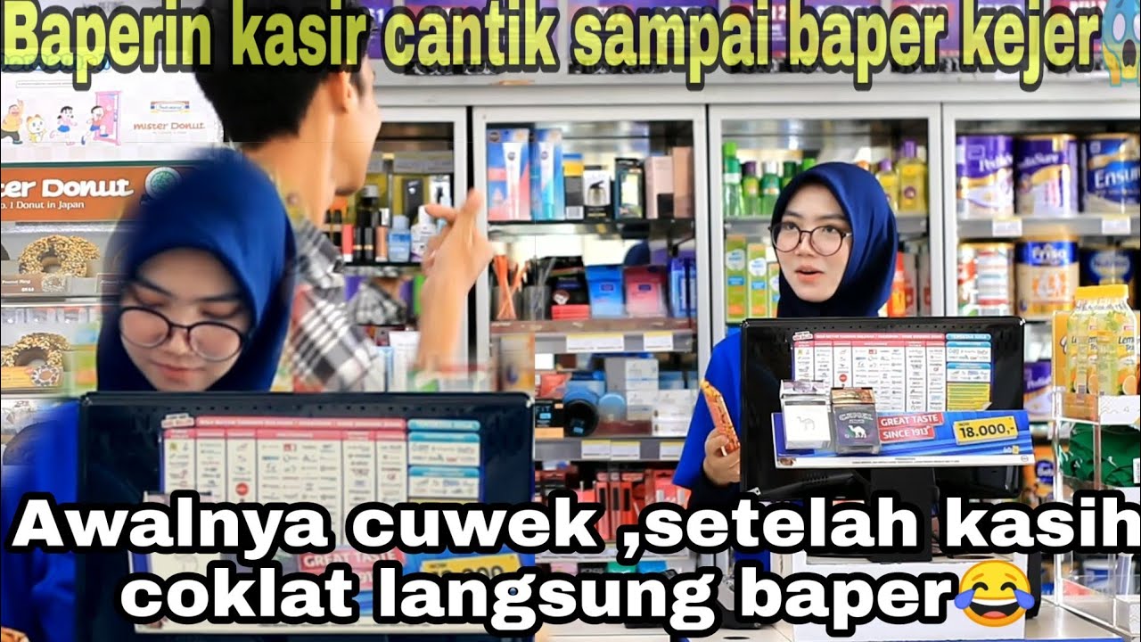 GOMBALIN KASIR SUPER BAPER | PRANK KASIR CANTIK INDOMARET