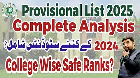 UHS Provisional List Complete Analysis | College Wise Expected Ranks | Safe Zones?