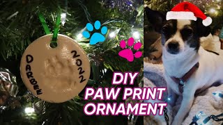 DIY PAW PRINT ORNAMENT