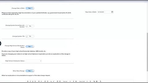 GT eForms™ Demo: Student Demographic Data Change Request