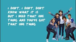One Thing - One Direction (Lyrics)