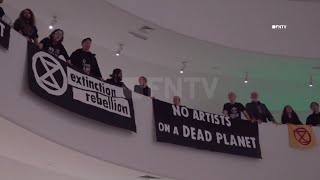 Climate Activists ARRESTED at Guggenheim Museum Protest- NYC