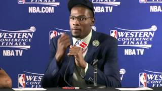 Kevin Durant and Russell Westbrook Post-Game Press Conference Interview - Game 6 NBA Playoffs 2012