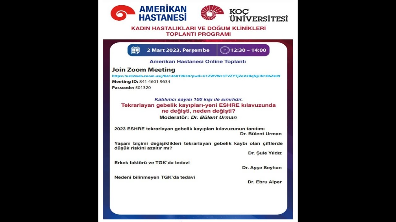 -  Tekrarlayan gebelik kayıpları- Yeni ESHRE kılavuzunda ne değişti?  www.bulenturman.com