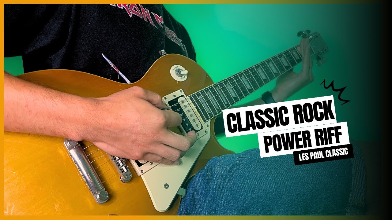 Classic Rock Power Riff | Killer Riff on Epiphone Les Paul Classic | Easy to Learn Power Chords