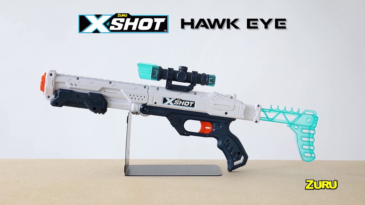 Zuru X-Shot Blaster Excel Hawk Eye Foam Dart Gun for Kids