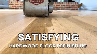 Satisfying Hardwood Floor Refinishing | SANDING ASMR | No talking