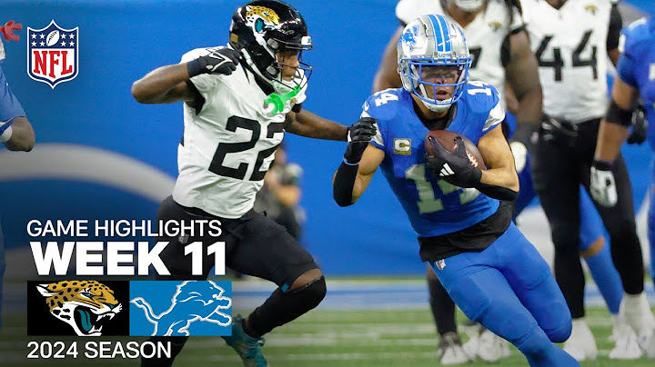 Jacksonville Jaguars vs. Detroit Lions Game Highlights | NFL 2024 Season Week 11