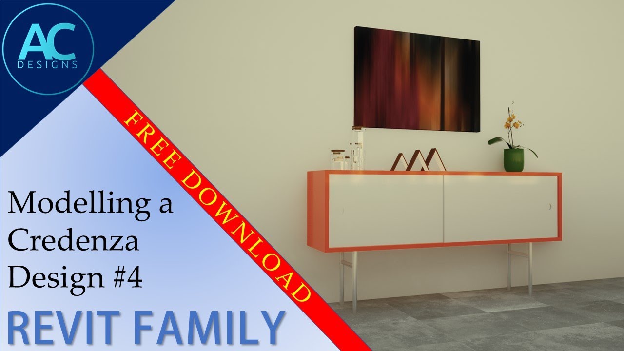 Modelling a Credenza Design 4 in Revit Family Revit Tutorial Tips