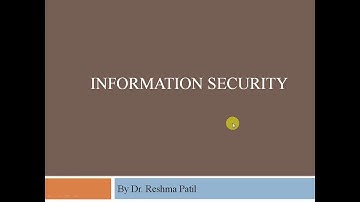 Information Security by Dr  Reshma Patil