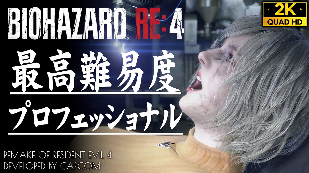 #13【バイオハザードRE4】最高難易度PROFESSIONAL攻略：チャプター15【英語音声・原作BGM&SE】
