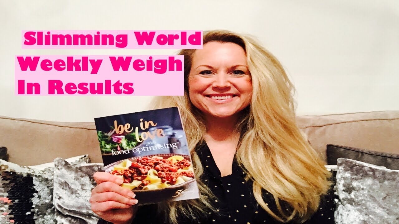 SLIMMING WORLD - WEEKLY WEIGH IN RESULTS (8th Jan 2019)