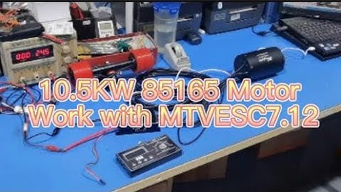 Maytech 85165 10.5KW Motor + MTVESC7.12 200A VESC Test for underwater treadmill