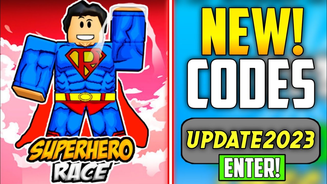 NEW* ALL WORKING CODES FOR SUPER HERO CLICKER RACE 2022! ROBLOX SUPER HERO  CLICKER RACE CODES 