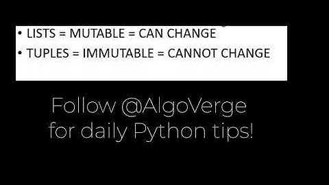 Python Lists vs Tuples explained in 30 seconds! 