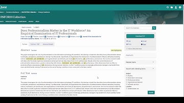 Saving Citations and Articles in ProQuest Databases