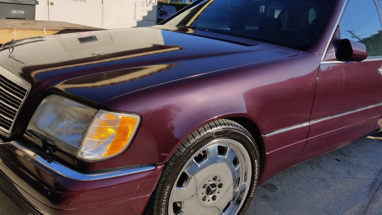 Mercedes w140 VIP build vinyl wrap Meguiar's ceramic hybrid wax ...