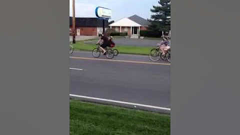 Milford high school senior bike ride