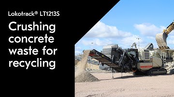 Metso Lokotrack LT1213S: Crushing & recycling concrete waste with on-site material separation