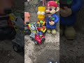 Tractor Push Paw Patrol Giant: Roxy, Rocky, Rubble, Marshall, Mario and The Simpsons Family #shorts