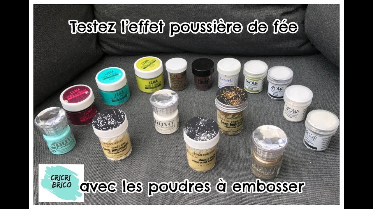 Poudre à embosser: effet poussière de fée? Avec le cuir Action?