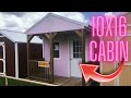 10x16 cabin trell portable buildings derksen