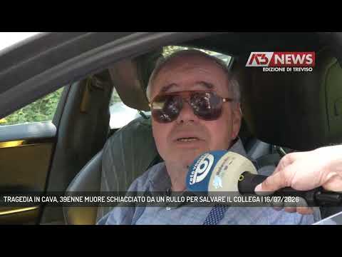 Video TRAGEDIA IN CAVA, 39ENNE MUORE SCHIACCIATO DA UN RULLO PER SALVARE IL COLLEGA | 16/07/2026
