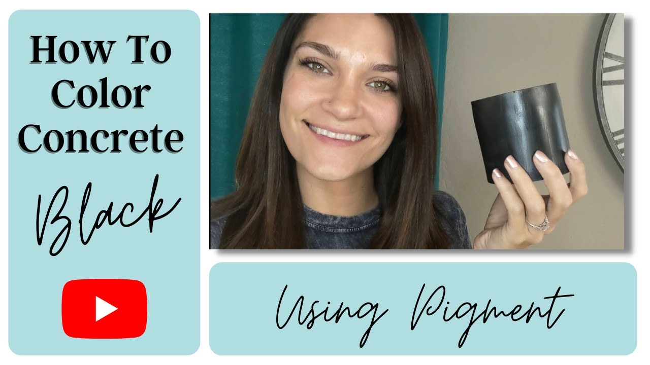 How To Color Concrete Black | DIY Black Concrete Candle