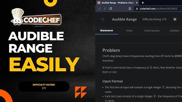 Codechef - Audible Range || Difficulty Rating:279