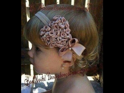 DIY Acessórios de cabelo - Como fazer cetim headband para meninas + Tutorial.