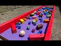 Marble run race ☆ handmade colorful slope & lots of marbles