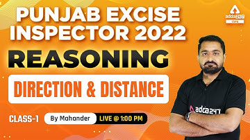 Punjab Excise Inspector 2022 | Reasoning | Direction & Distance #1 By Mahendar