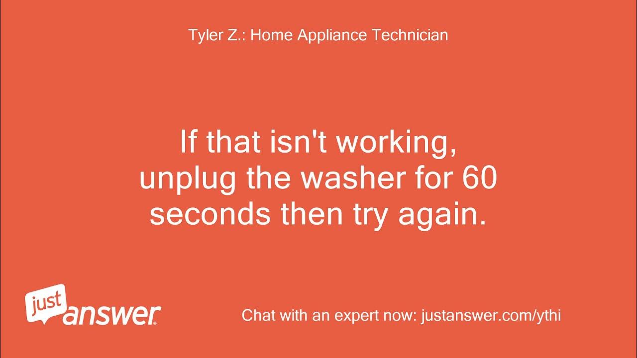 I have a front load Amana washer and I am getting a Loc code YouTube