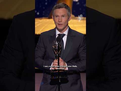 Shawn Hatosy accepts the #Emmy for Outstanding Guest Actor in a Drama Series for The Pitt.
