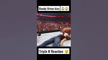 Randy Orton kiss triple h wife 😱 triple h reaction 😲#shorts #wwe